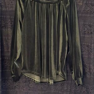 Emerald Enchantress Velvet Top – Forest Witch Elegance